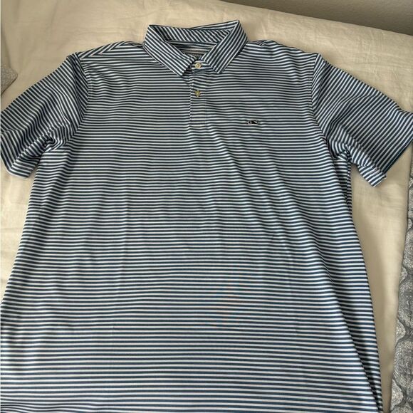 Men’s Vineyard Vines “Bradley” Striped Performance Polo - Picture 2 of 6